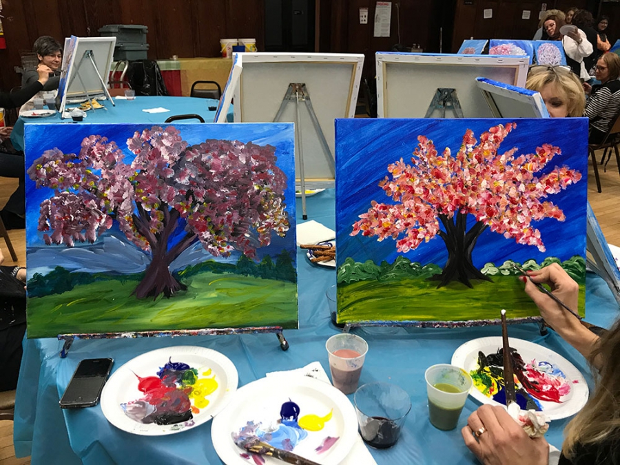 Girls Paint Night with Smile