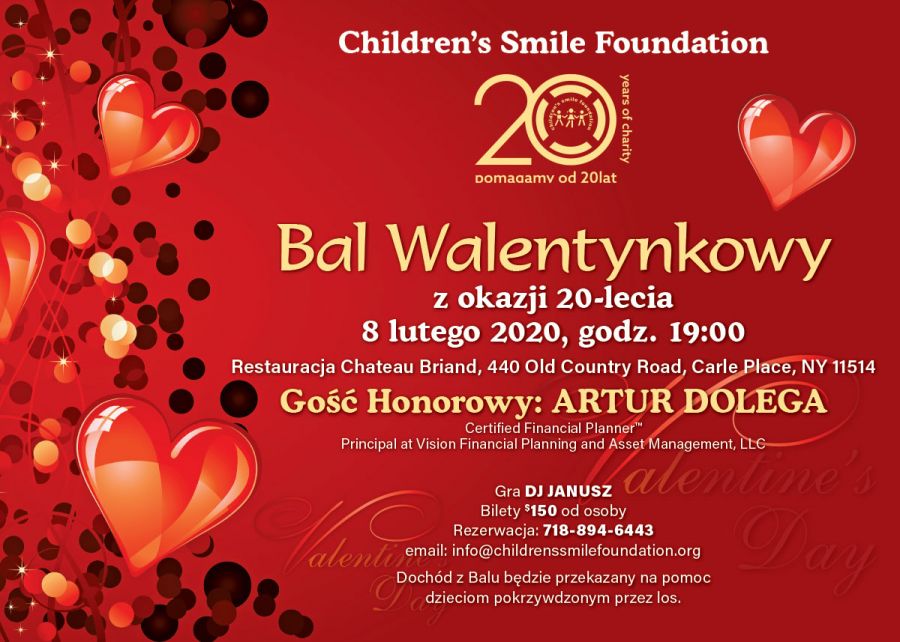 Children’s Smile Foundation zaprasza na Bal Walentynkowy